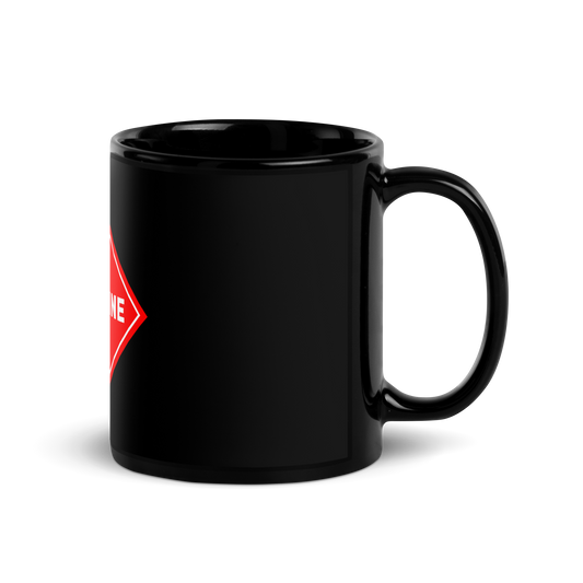 Gasoline Addict / Black Glossy Mug