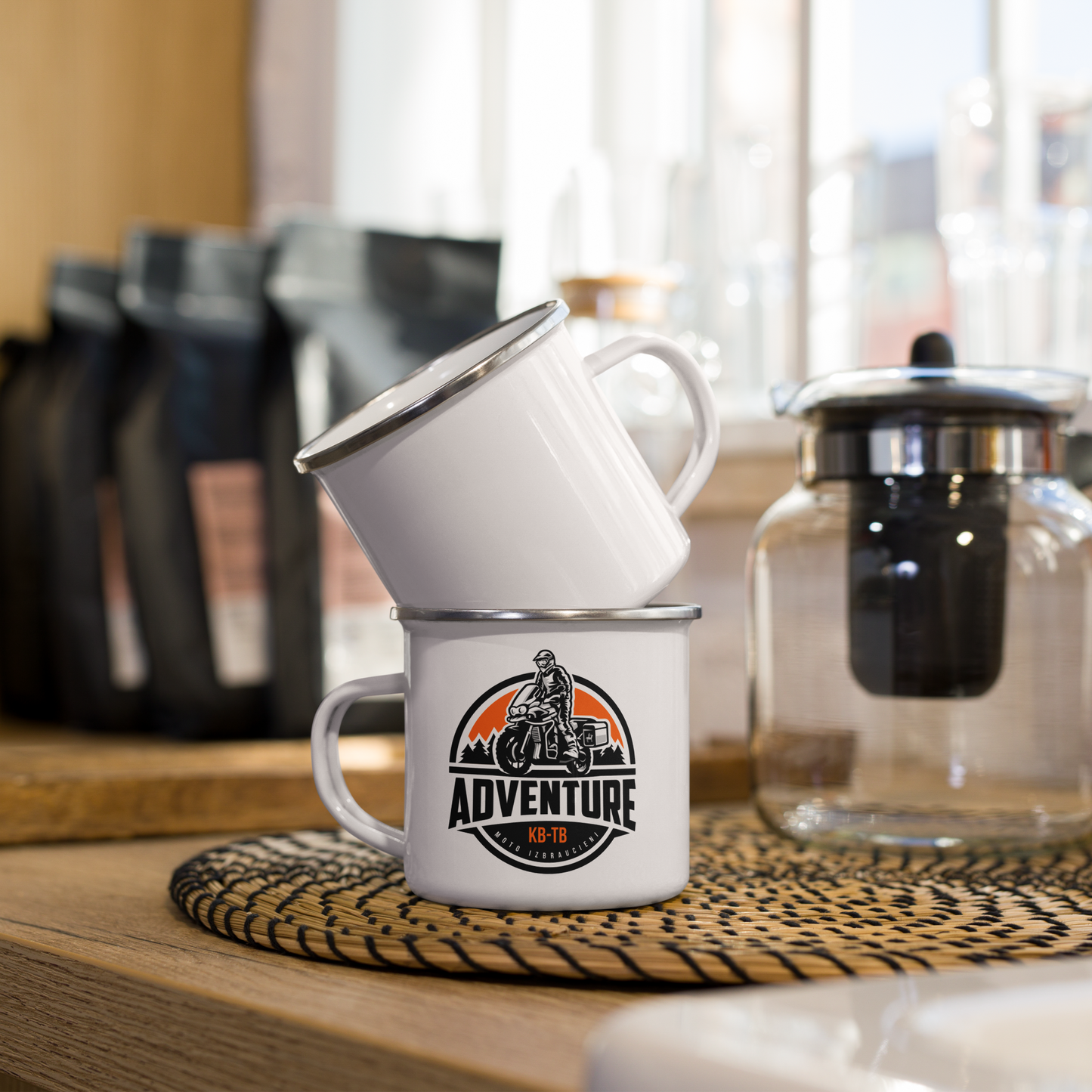 KB-TB Moto Izbraucieni / Enamel Camping Mug