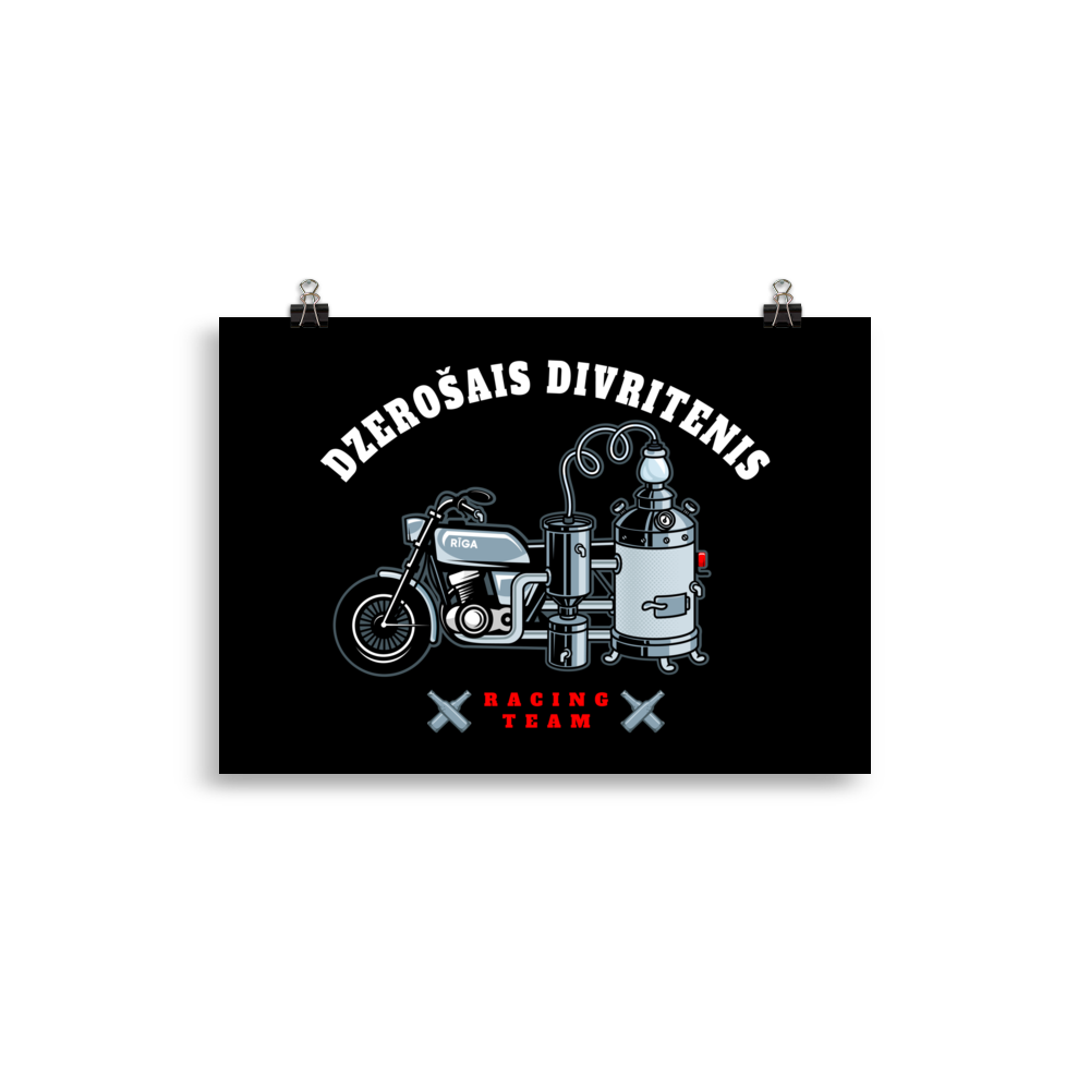 Divritenis Racing Team / Black Poster