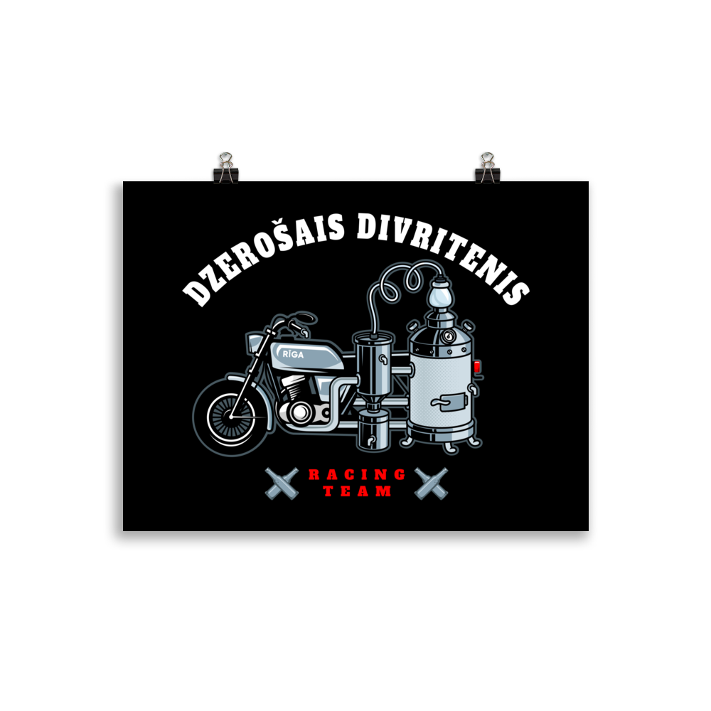 Divritenis Racing Team / Black Poster