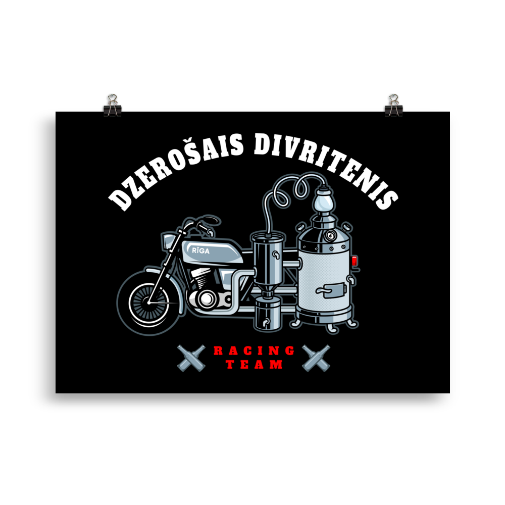 Divritenis Racing Team / Black Poster