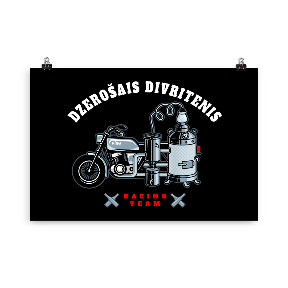 Divritenis Racing Team / Black Poster