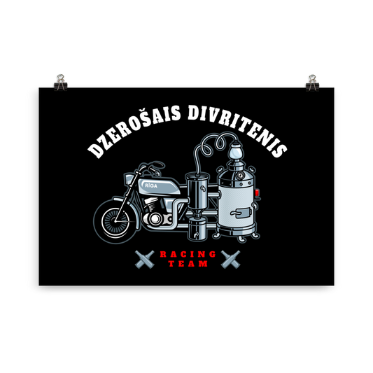 Divritenis Racing Team / Black Poster