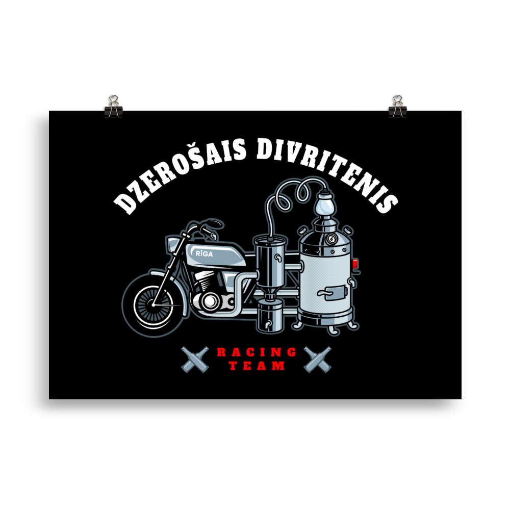 Divritenis Racing Team / Black Poster