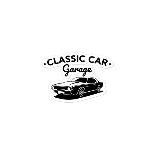 Classic Car Garage / Vinyl Sticker