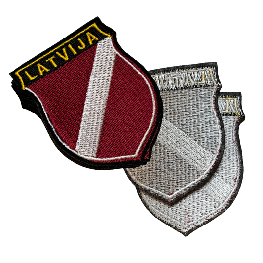 Shield of Latvian Legionnaires / Sew-on Embroidered Patch