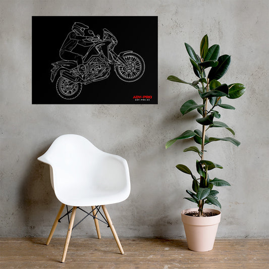Honda Africa Twin Jump Poster