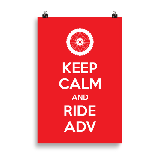 Keep Calm and Ride ADV Poster