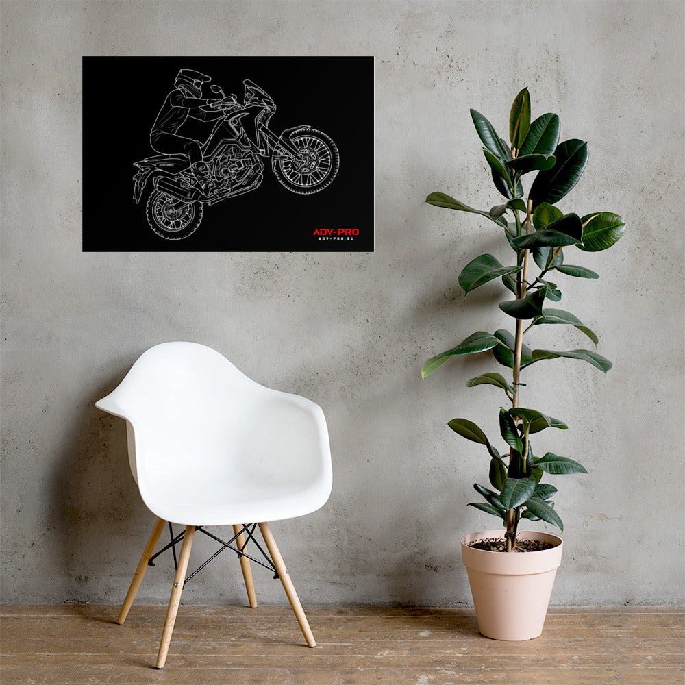 Honda Africa Twin Jump Poster