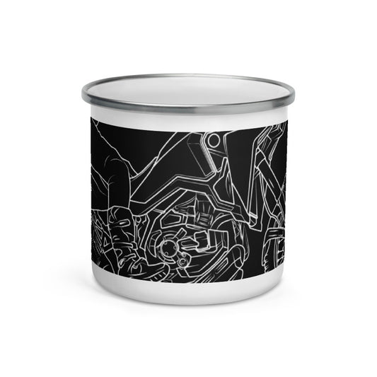 Africa Twin Black / Enamel Camping Mug