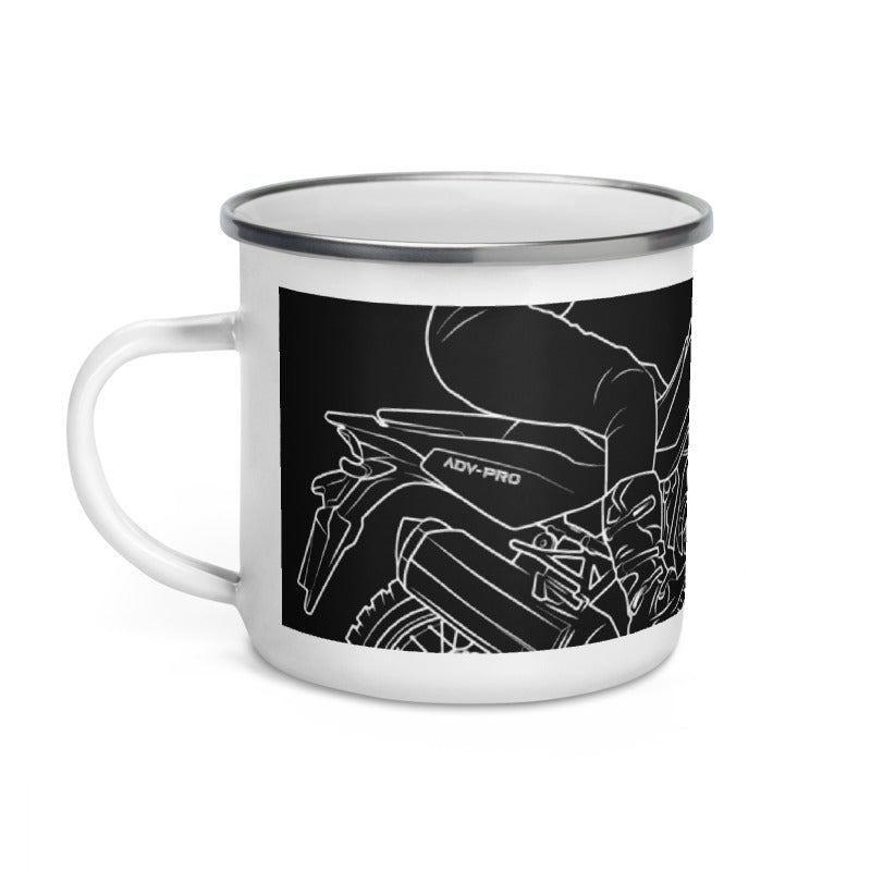 Africa Twin Black / Enamel Camping Mug