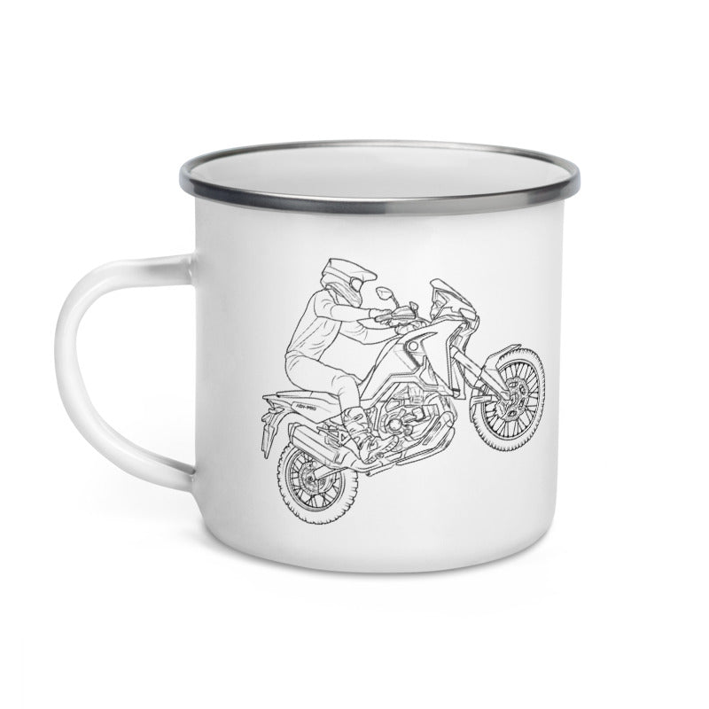Africa Twin Jump / Enamel Camping Mug