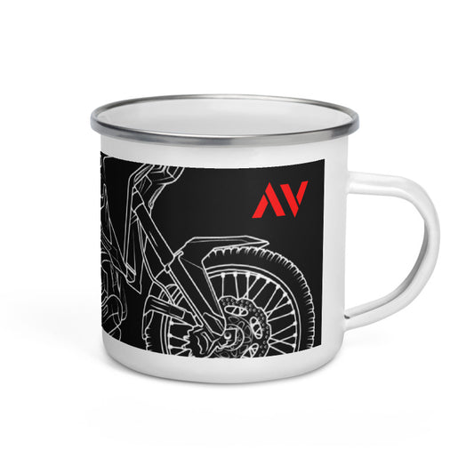 Africa Twin Black / Enamel Camping Mug