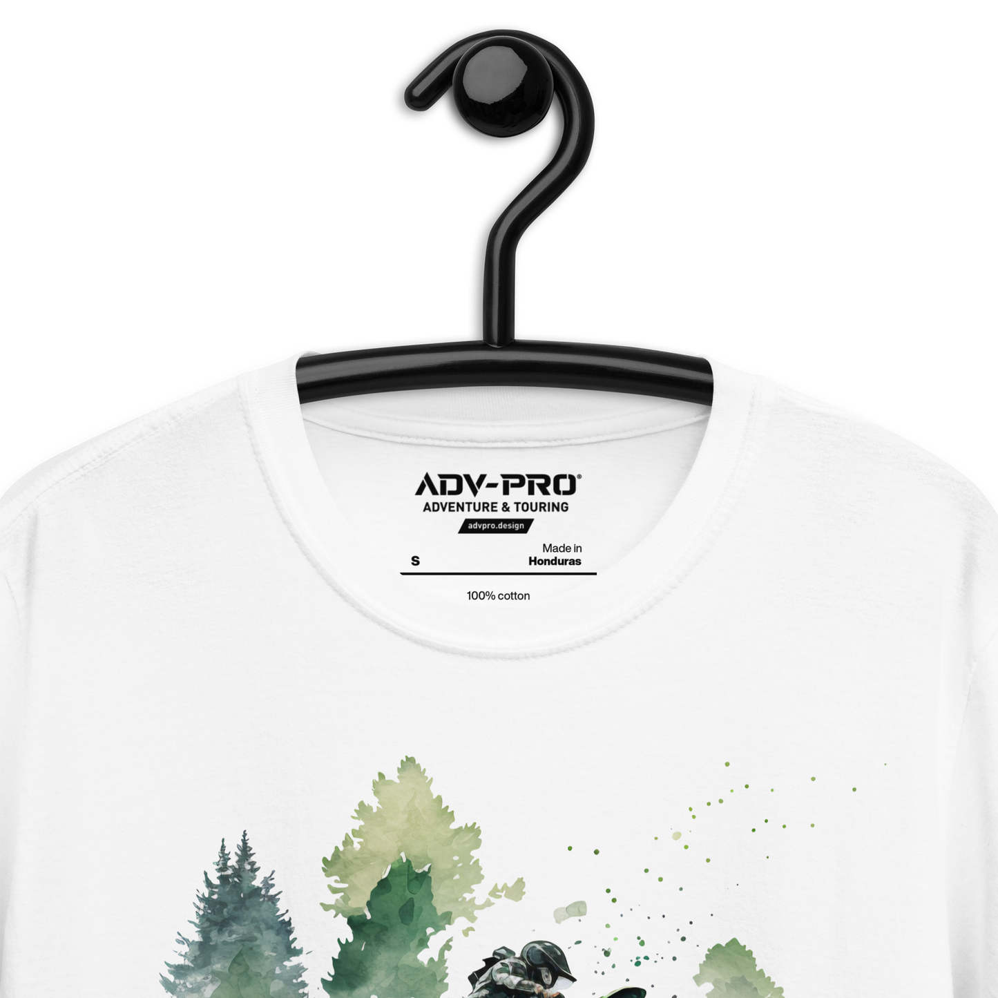 Art Series / Adventure Motorcycle In Nature / Soft Cotton T-Shirt