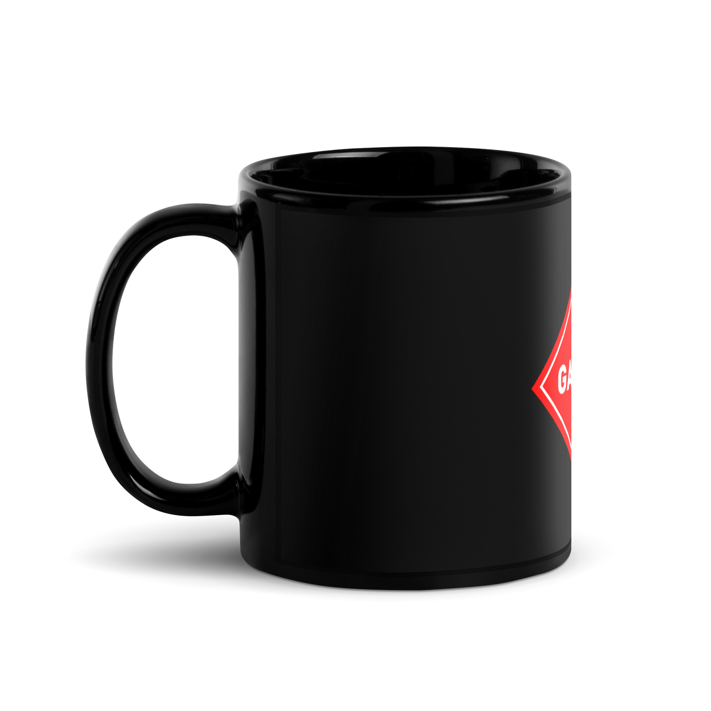 Gasoline Addict / Black Glossy Mug