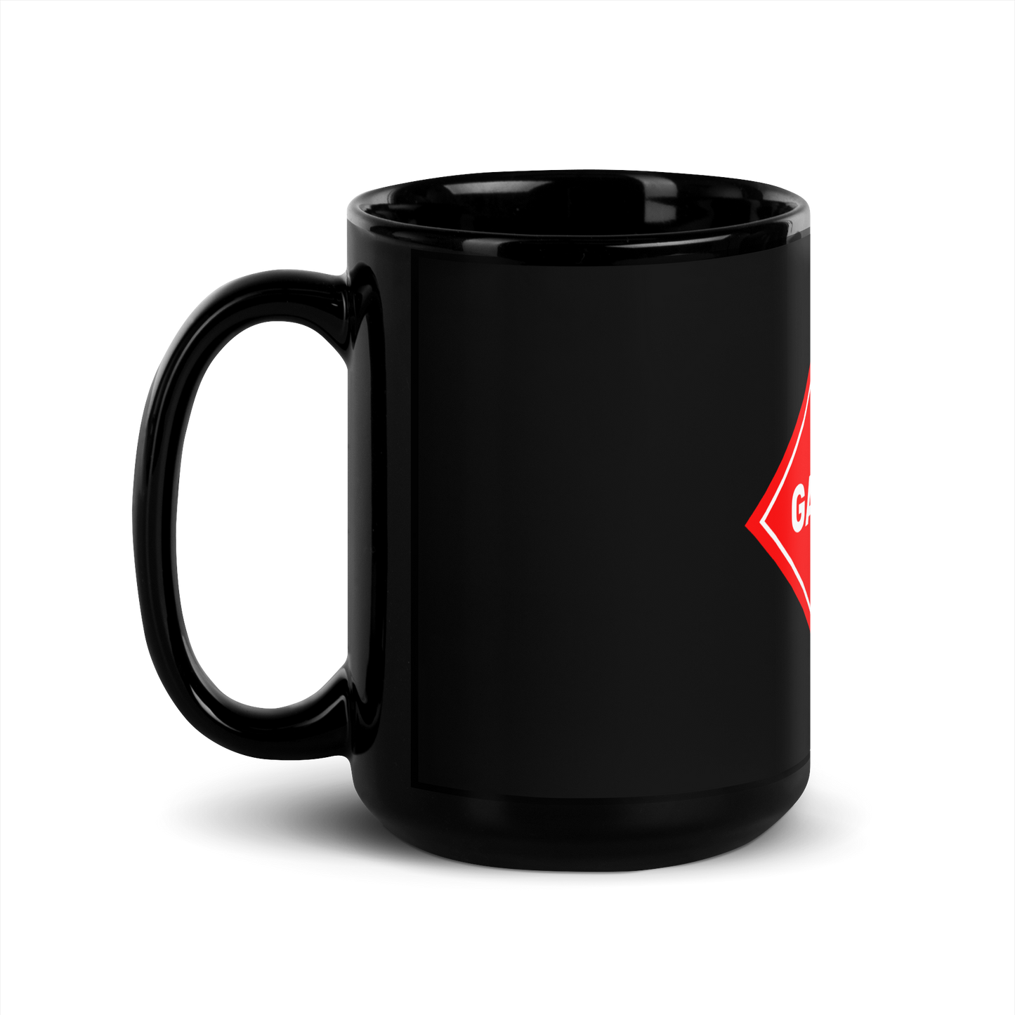 Gasoline Addict / Black Glossy Mug