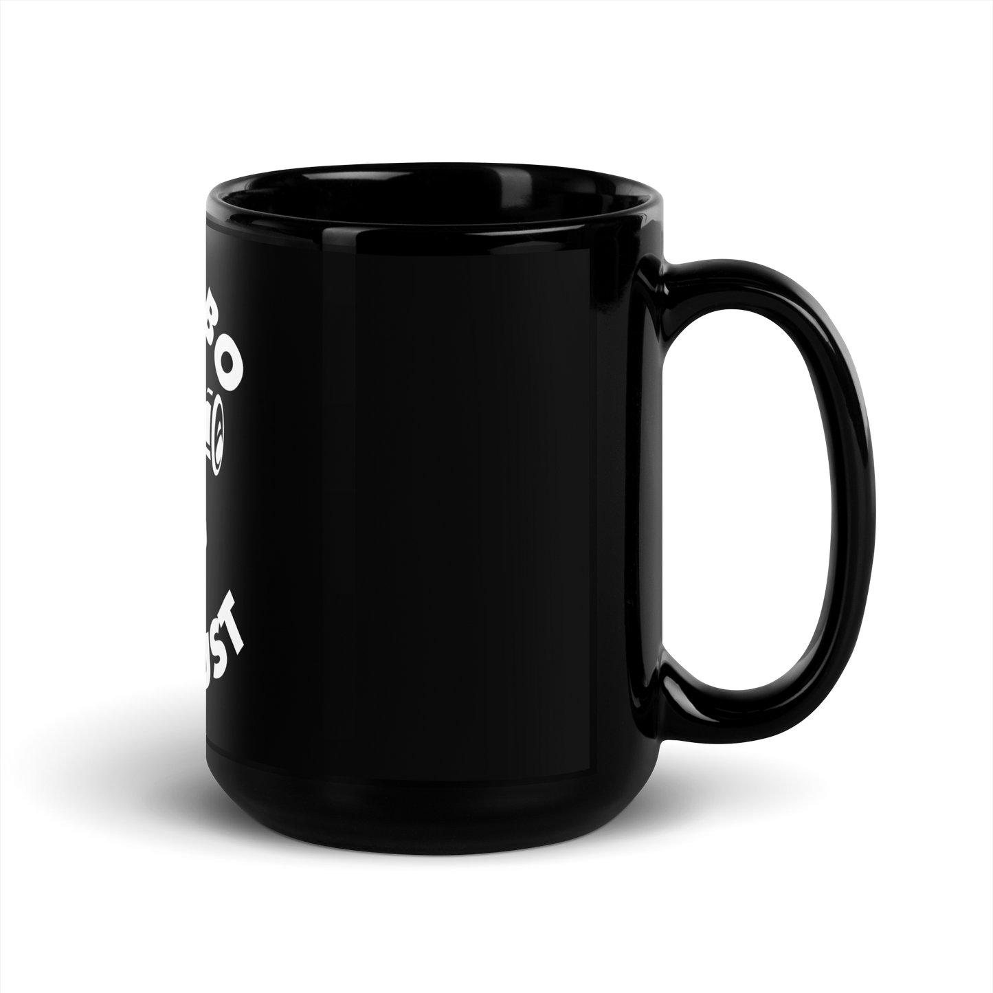 In Turbo We Trust / Black Glossy Mug