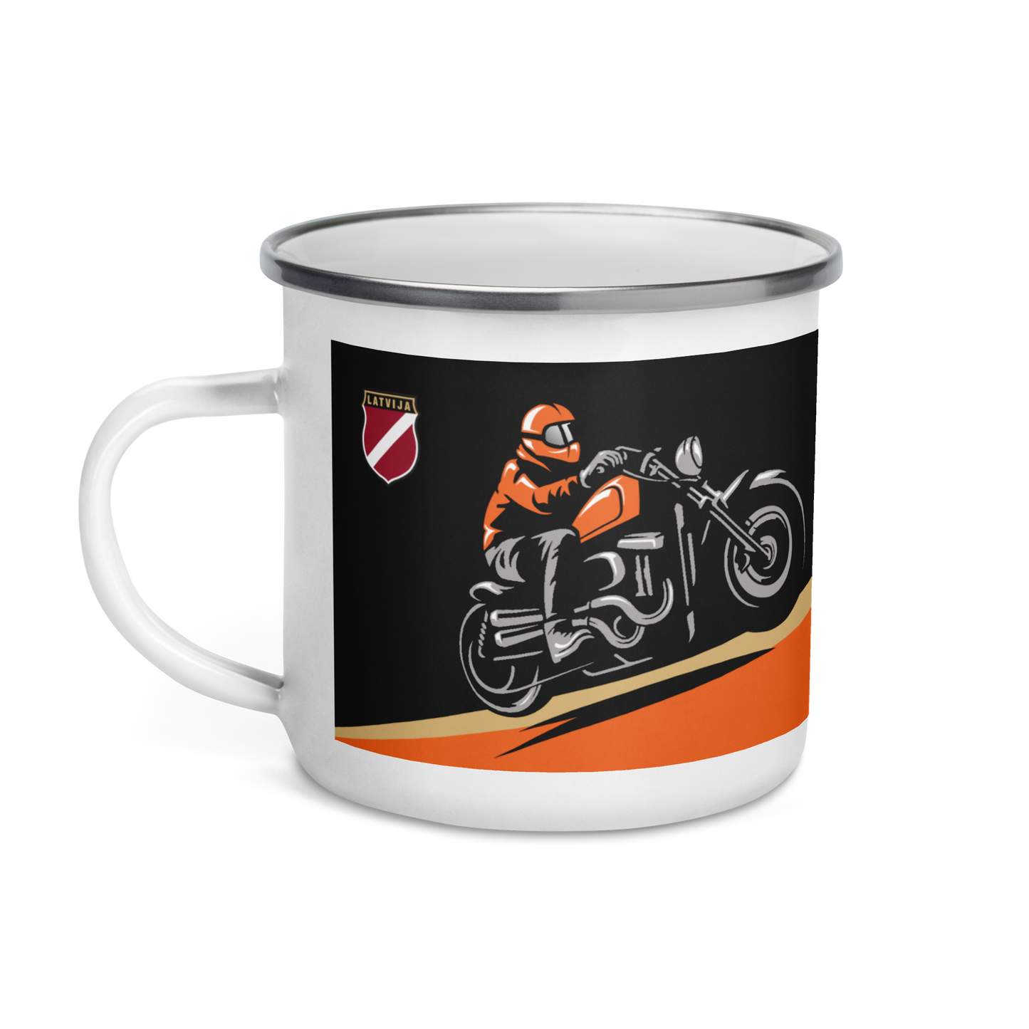 Dzelzs Jātnieki MC 25 Gadi / Enamel Camping Mug