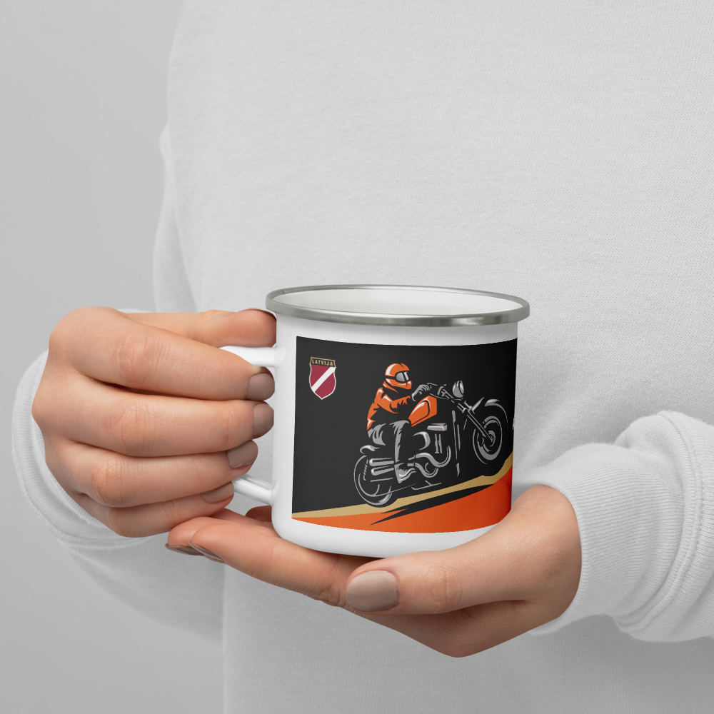 Dzelzs Jātnieki MC 25 Gadi / Enamel Camping Mug