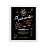 Dzelzs Jātnieki MC 25 Gadi / Black Framed Poster