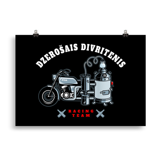 Divritenis Racing Team / Black Poster