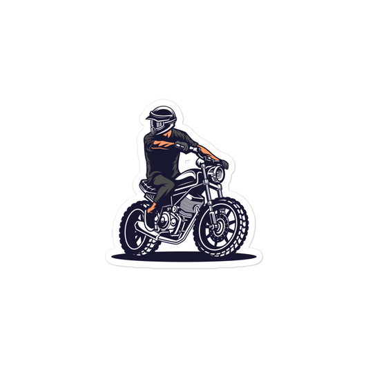 Custom Motorcycle Rider / Vinyl Sticker