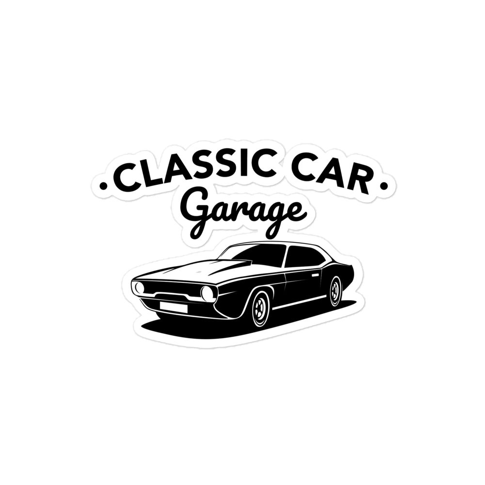 Classic Car Garage / Vinyl Sticker