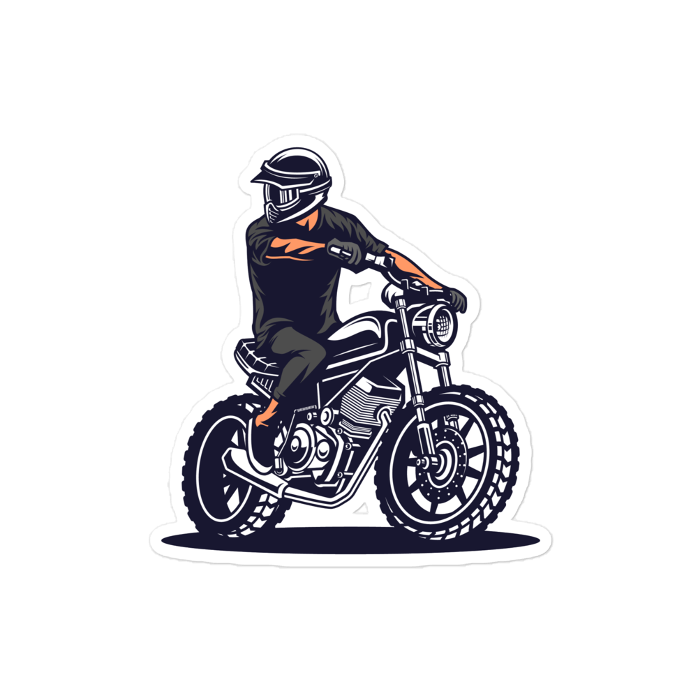 Custom Motorcycle Rider / Vinyl Sticker