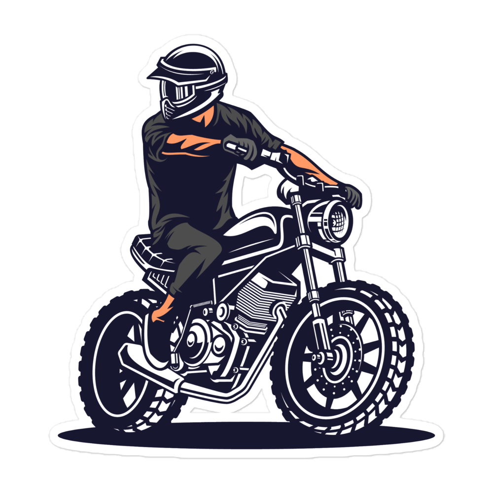 Custom Motorcycle Rider / Vinyl Sticker