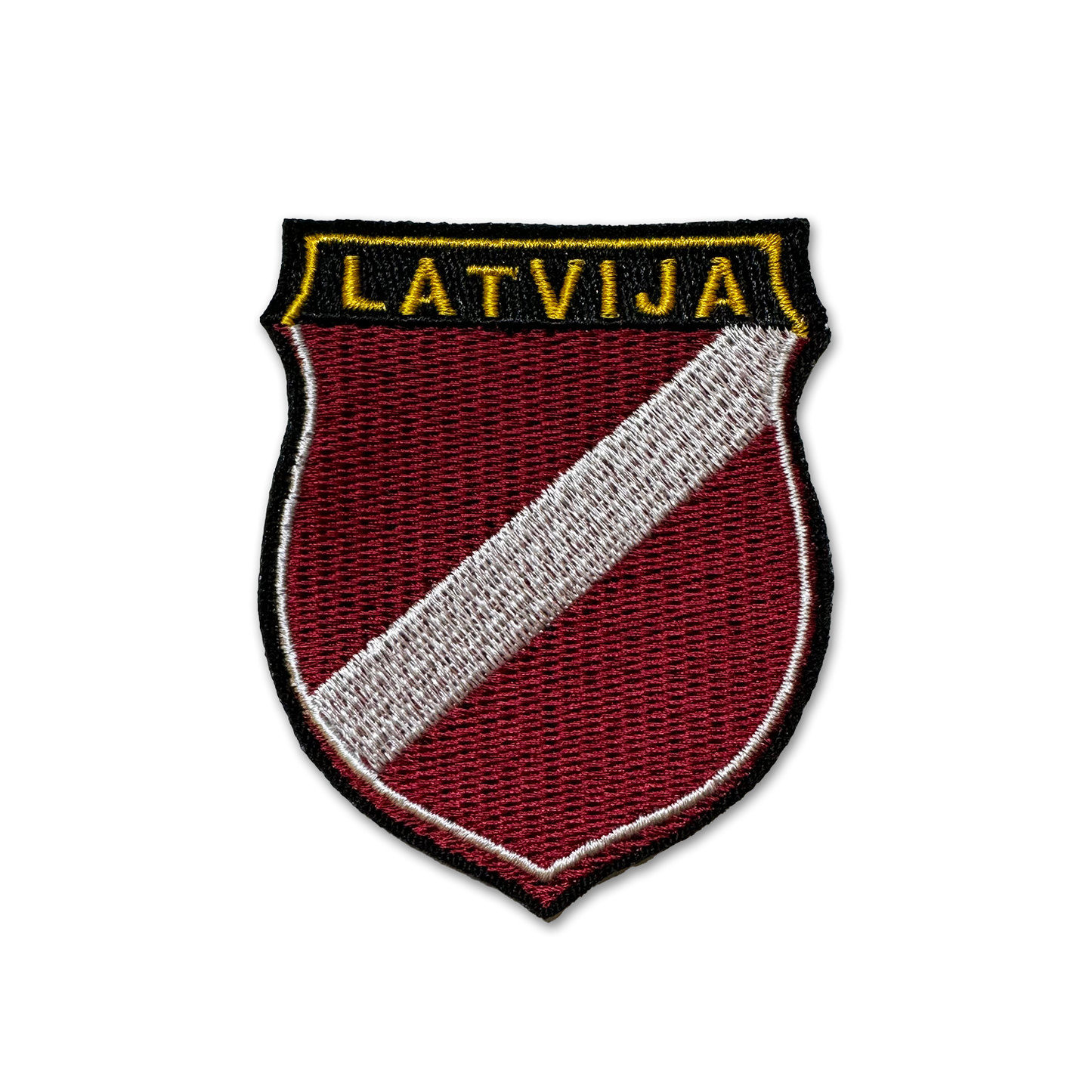 Shield of Latvian Legionnaires / Sew-on Embroidered Patch