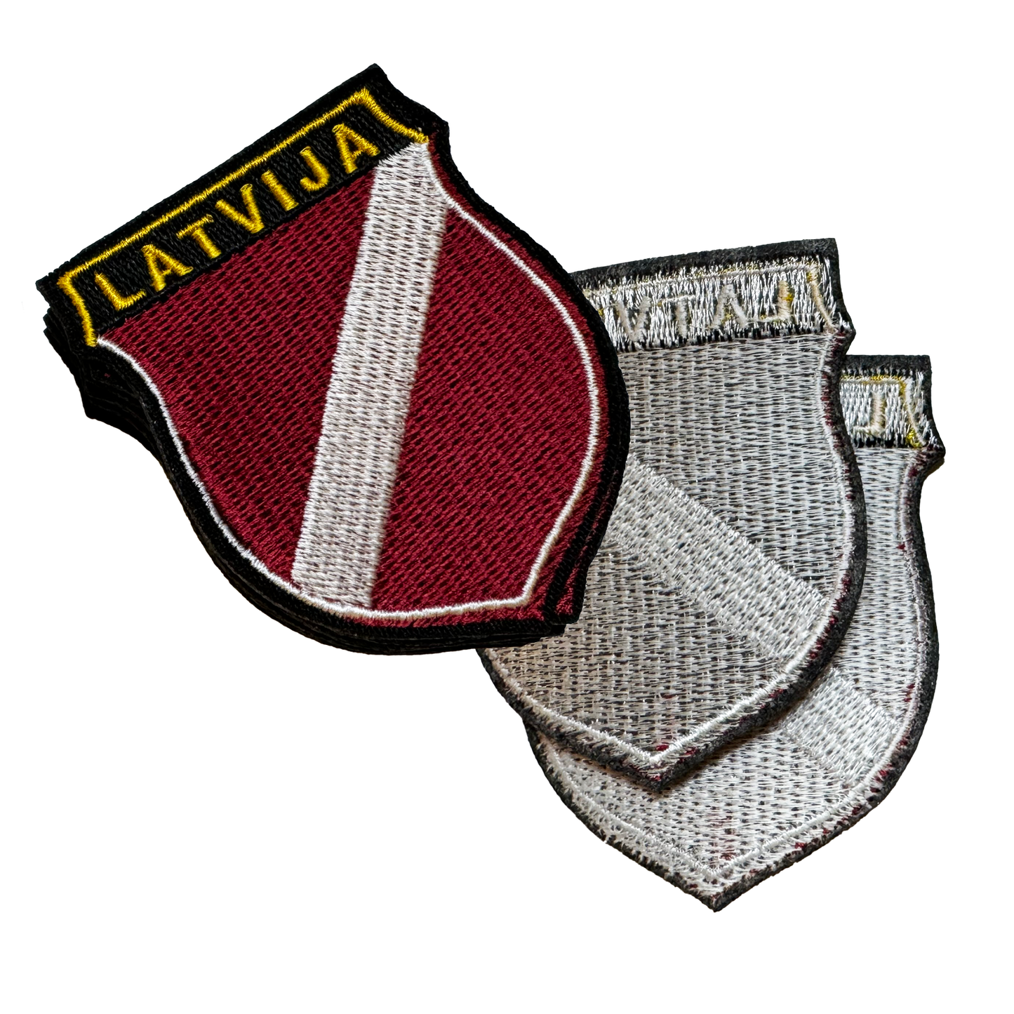 Shield of Latvian Legionnaires / Sew-on Embroidered Patch