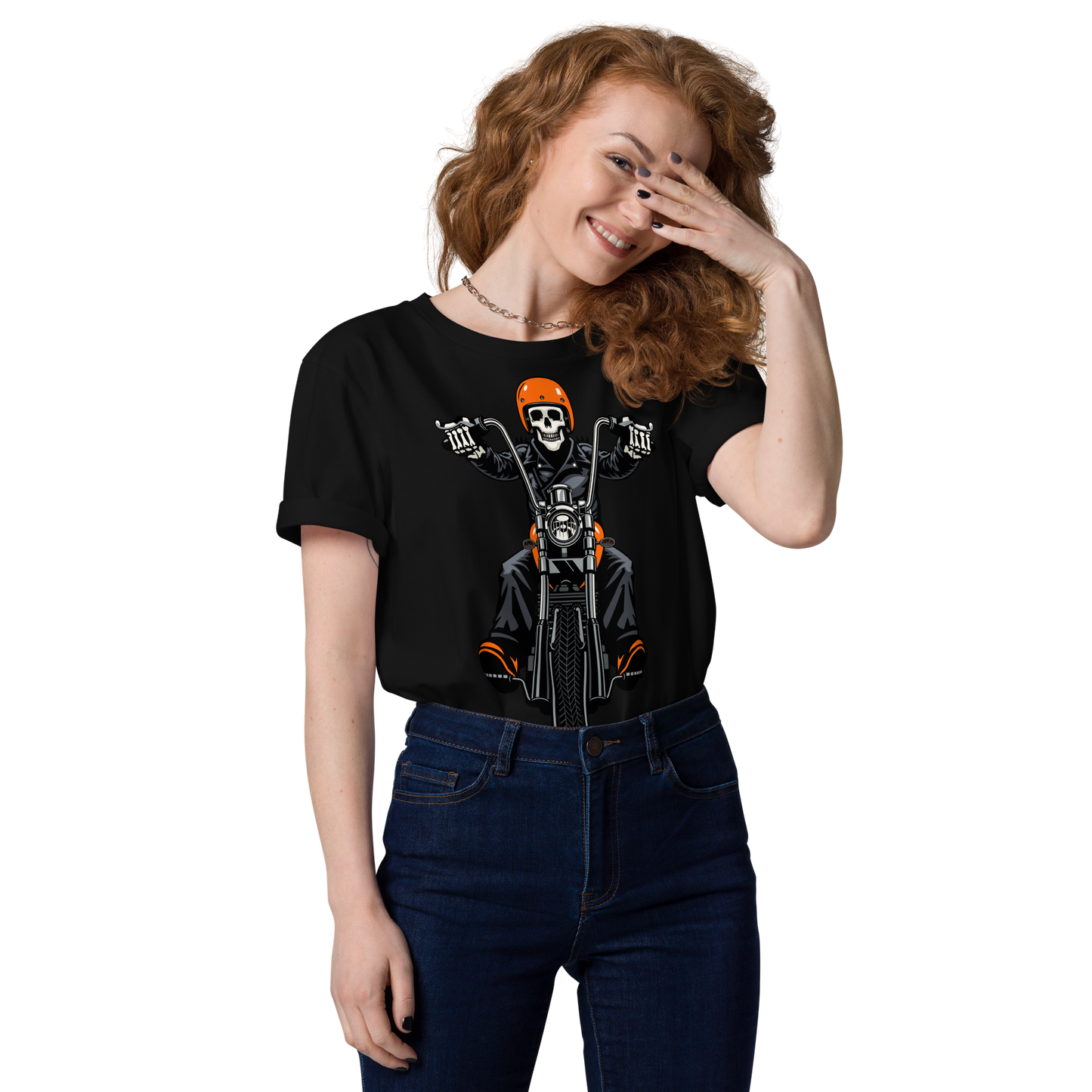 Vintage Skull Biker / Premium Unisex T-shirt