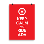 Keep Calm and Ride ADV Poster