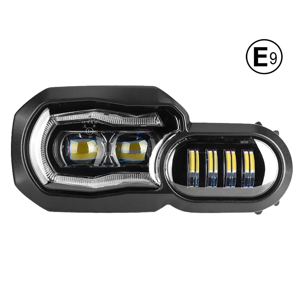 BMW F650GS/F700GS, F800GS/F800R Full-LED Headlight (E-MARK)