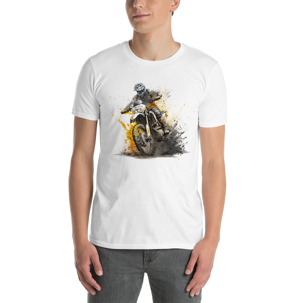 Art Series / Adventure Motorcycle Mud Riding / Soft Cotton T-Shirt