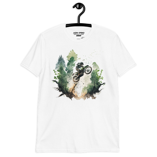 Art Series / Adventure Motorcycle In Nature / Soft Cotton T-Shirt